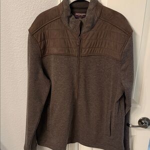Johnston & Murphy Men's Brown Zip-Up Sweater